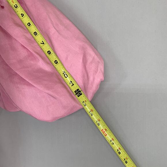 AJE Serendipity Cut Out Dress Musk Pink Puff Sleeve Women 4 Maxi Pockets - Picture 15 of 16